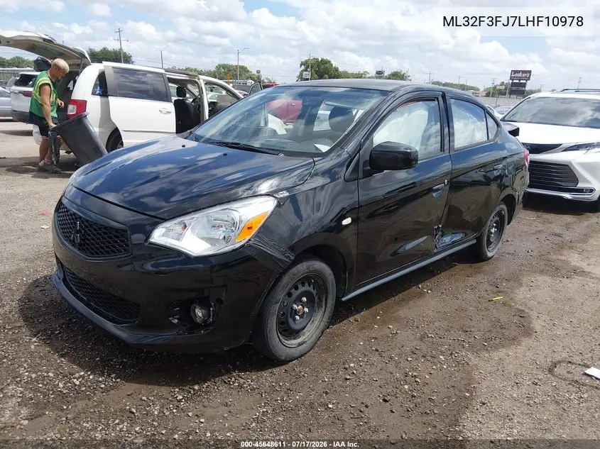2020 Mitsubishi Mirage G4 Es VIN: ML32F3FJ7LHF10978 Lot: 45648611