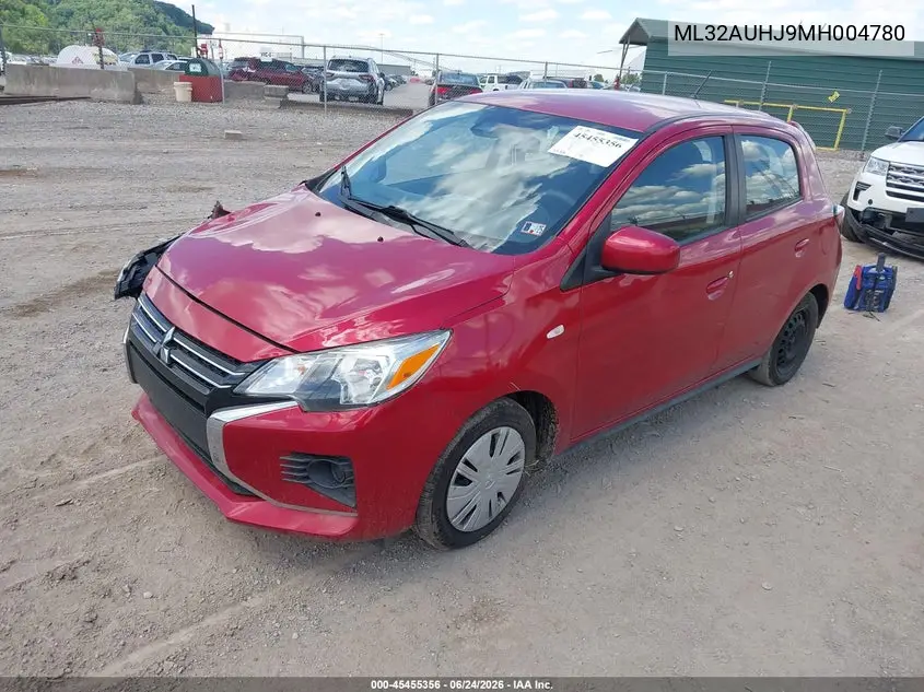 2021 Mitsubishi Mirage Carbonite Edition/Es/Le VIN: ML32AUHJ9MH004780 Lot: 45455356