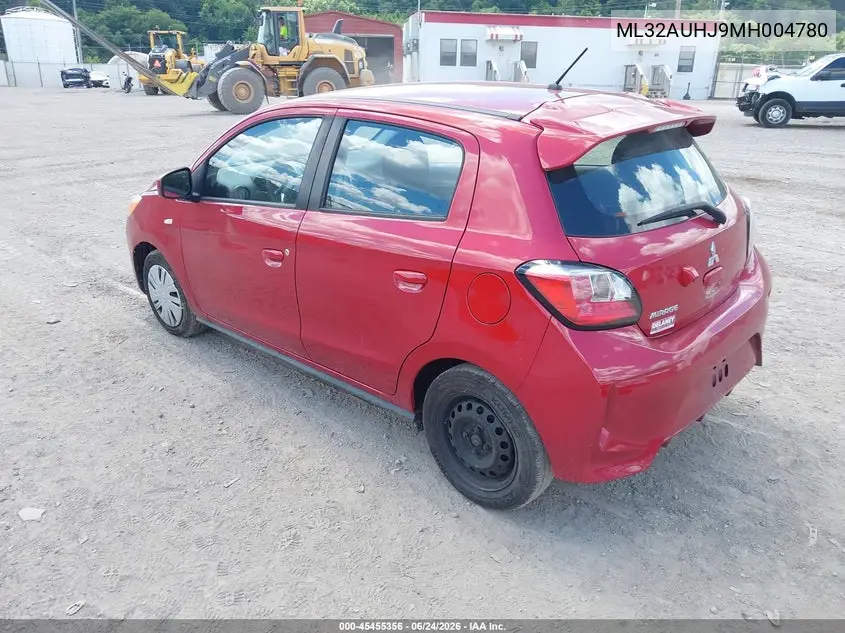 2021 Mitsubishi Mirage Carbonite Edition/Es/Le VIN: ML32AUHJ9MH004780 Lot: 45455356