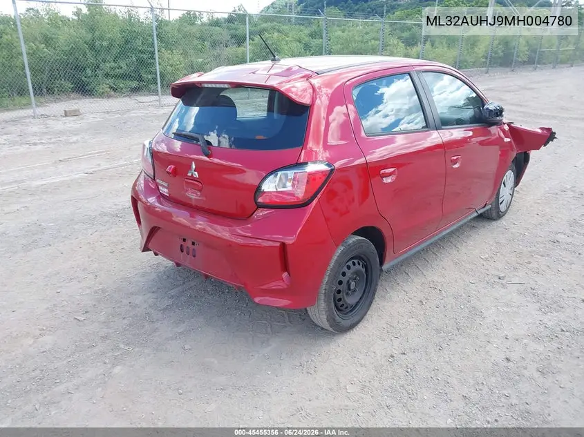 2021 Mitsubishi Mirage Carbonite Edition/Es/Le VIN: ML32AUHJ9MH004780 Lot: 45455356