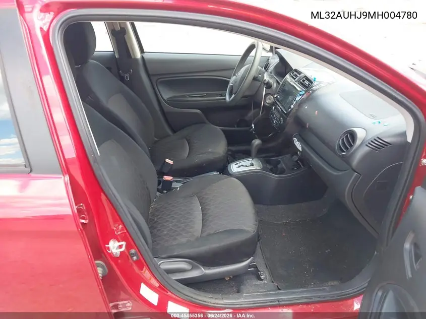 2021 Mitsubishi Mirage Carbonite Edition/Es/Le VIN: ML32AUHJ9MH004780 Lot: 45455356
