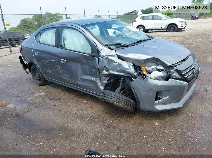 2021 Mitsubishi Mirage G4 Carbonite Edition/Es/Le VIN: ML32FUFJ1MHF03628 Lot: 45581965