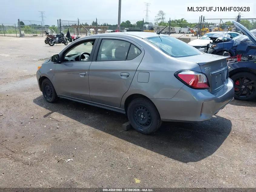 2021 Mitsubishi Mirage G4 Carbonite Edition/Es/Le VIN: ML32FUFJ1MHF03628 Lot: 45581965