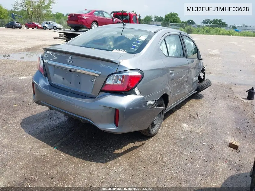 2021 Mitsubishi Mirage G4 Carbonite Edition/Es/Le VIN: ML32FUFJ1MHF03628 Lot: 45581965