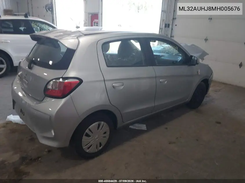 2021 Mitsubishi Mirage Carbonite Edition/Es/Le VIN: ML32AUHJ8MH005676 Lot: 45584429