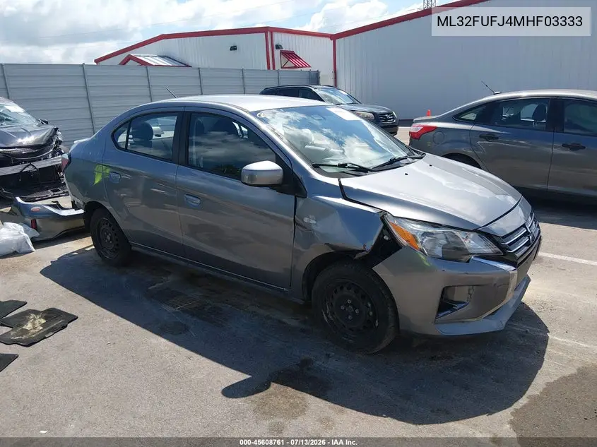 2021 Mitsubishi Mirage G4 Carbonite Edition/Es/Le VIN: ML32FUFJ4MHF03333 Lot: 45608761
