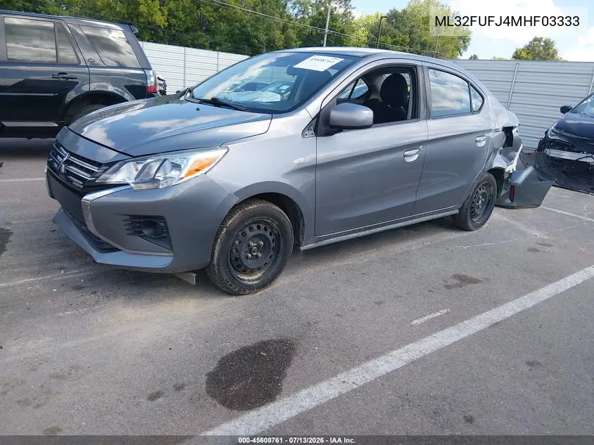 2021 Mitsubishi Mirage G4 Carbonite Edition/Es/Le VIN: ML32FUFJ4MHF03333 Lot: 45608761