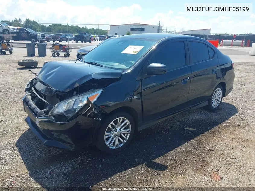2021 Mitsubishi Mirage G4 Carbonite Edition/Es/Le VIN: ML32FUFJ3MHF05199 Lot: 45644852
