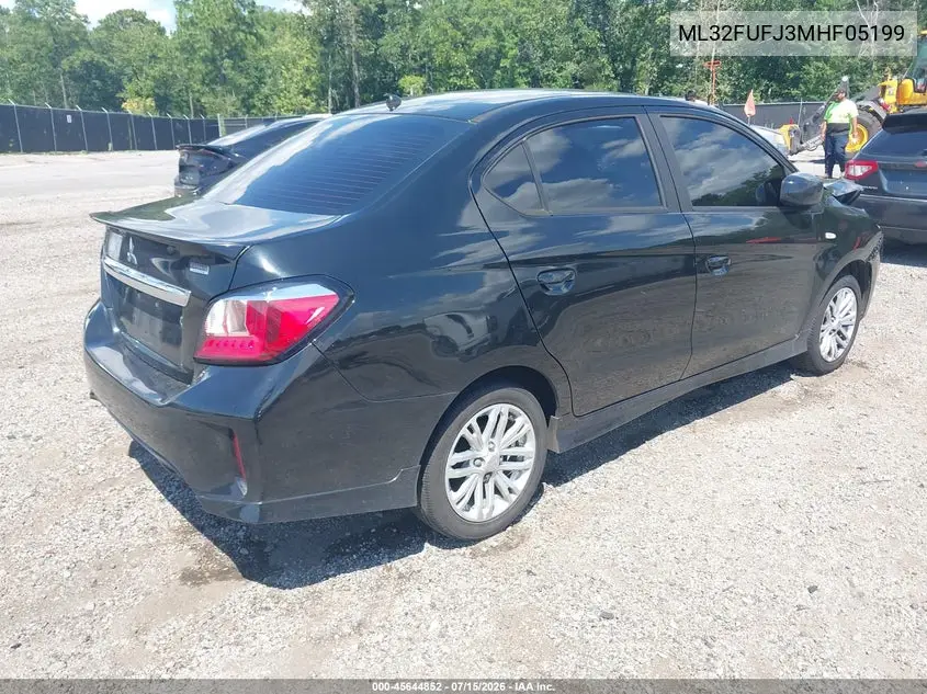 2021 Mitsubishi Mirage G4 Carbonite Edition/Es/Le VIN: ML32FUFJ3MHF05199 Lot: 45644852
