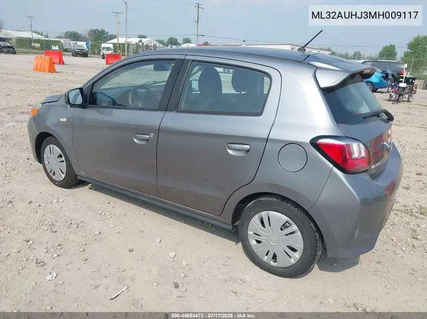 2021 Mitsubishi Mirage Carbonite Edition/Es/Le VIN: ML32AUHJ3MH009117 Lot: 45654472