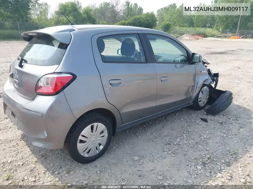2021 Mitsubishi Mirage Carbonite Edition/Es/Le VIN: ML32AUHJ3MH009117 Lot: 45654472