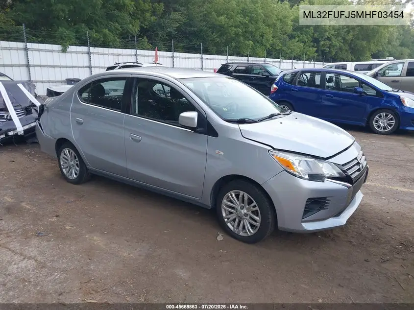 2021 Mitsubishi Mirage G4 Carbonite Edition/Es/Le VIN: ML32FUFJ5MHF03454 Lot: 45669863