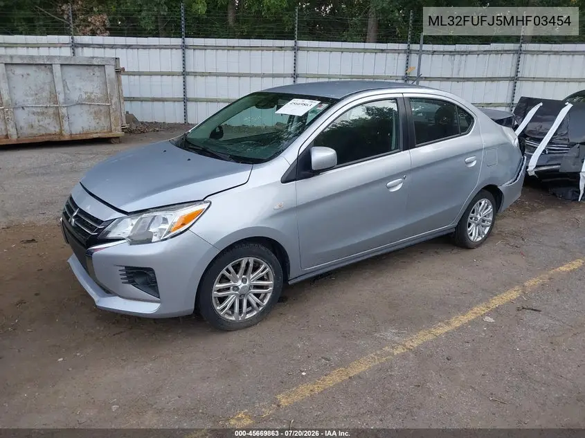 2021 Mitsubishi Mirage G4 Carbonite Edition/Es/Le VIN: ML32FUFJ5MHF03454 Lot: 45669863