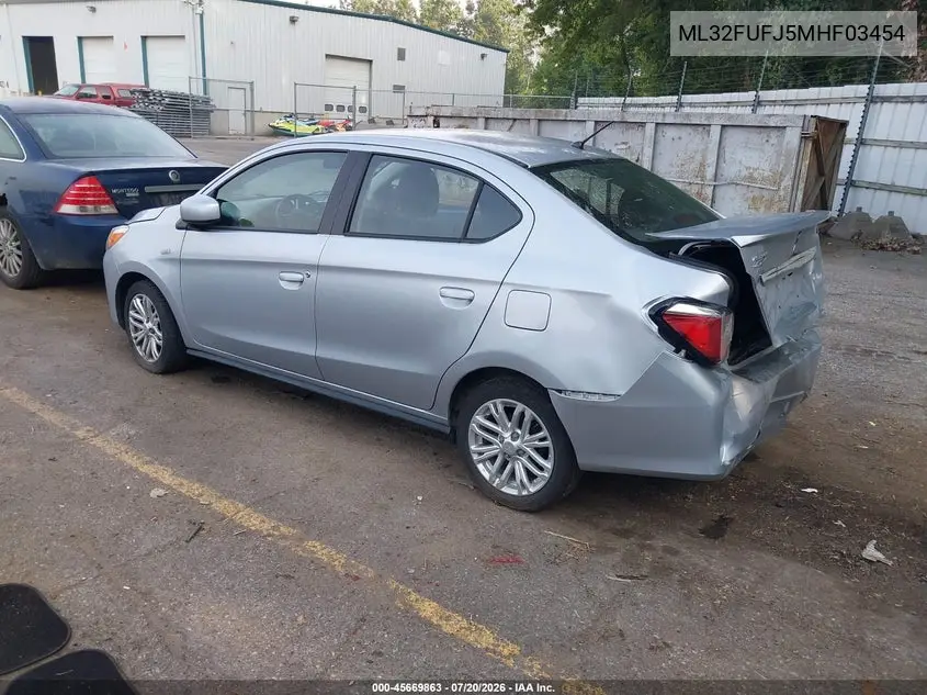 2021 Mitsubishi Mirage G4 Carbonite Edition/Es/Le VIN: ML32FUFJ5MHF03454 Lot: 45669863