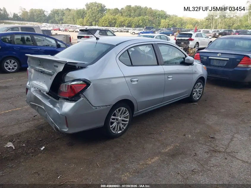 2021 Mitsubishi Mirage G4 Carbonite Edition/Es/Le VIN: ML32FUFJ5MHF03454 Lot: 45669863
