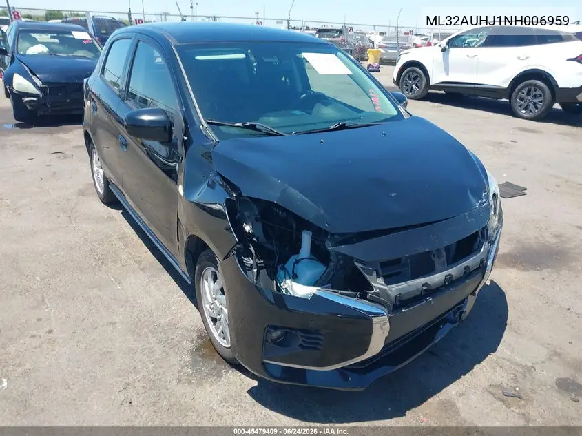 2022 Mitsubishi Mirage Es/Le VIN: ML32AUHJ1NH006959 Lot: 45479409