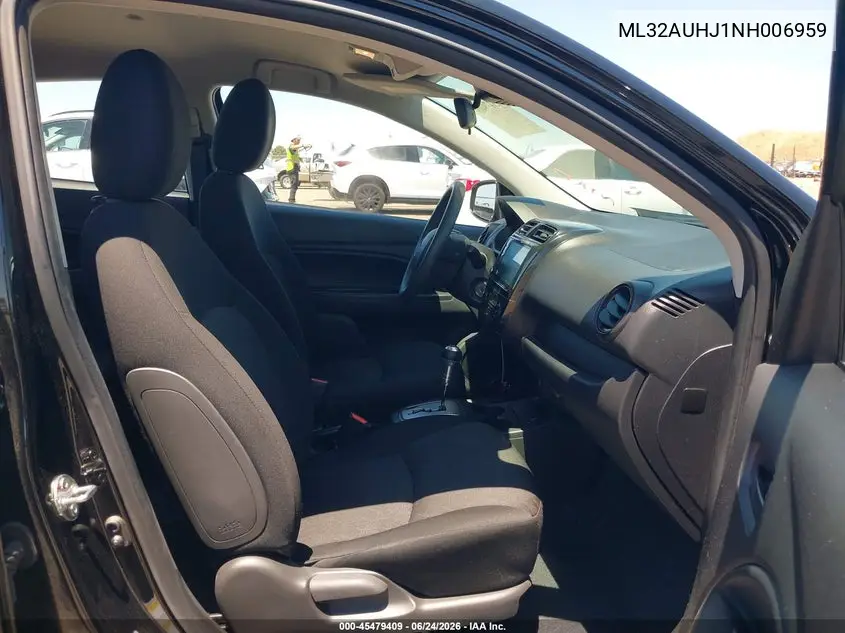 2022 Mitsubishi Mirage Es/Le VIN: ML32AUHJ1NH006959 Lot: 45479409
