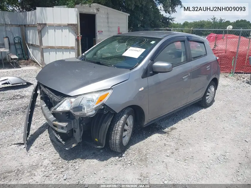 2022 Mitsubishi Mirage Es VIN: ML32AUHJ2NH009093 Lot: 45539927