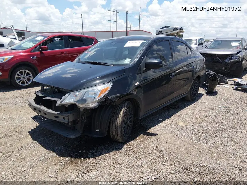 2022 Mitsubishi Mirage G4 Black Edition/Es/Le VIN: ML32FUFJ4NHF01972 Lot: 45583671