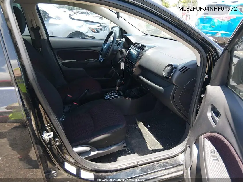 2022 Mitsubishi Mirage G4 Black Edition/Es/Le VIN: ML32FUFJ4NHF01972 Lot: 45583671