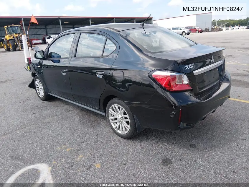 2022 Mitsubishi Mirage G4 Black Edition/Es/Le VIN: ML32FUFJ1NHF08247 Lot: 45623819