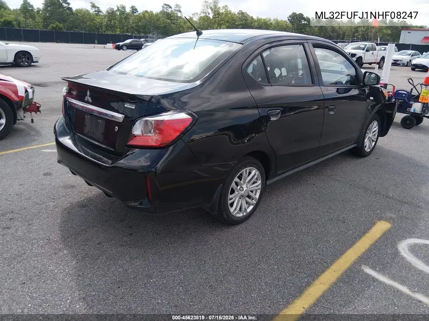 2022 Mitsubishi Mirage G4 Black Edition/Es/Le VIN: ML32FUFJ1NHF08247 Lot: 45623819
