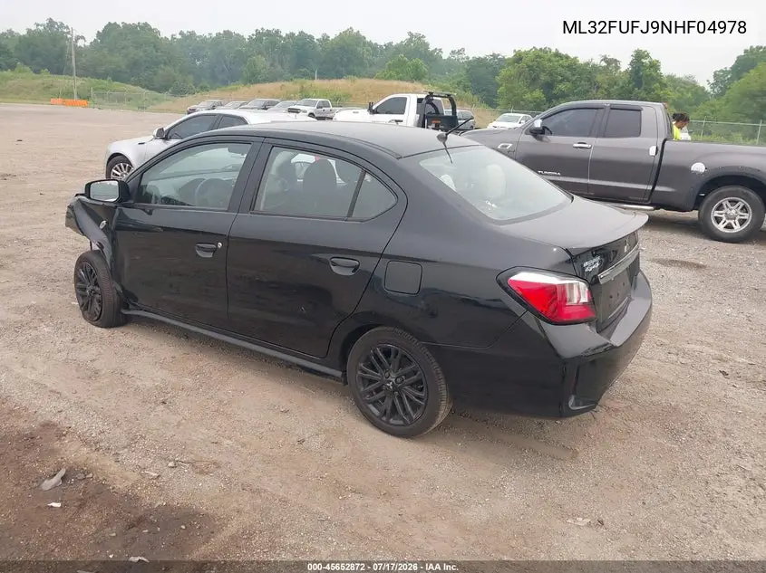 2022 Mitsubishi Mirage G4 Black Edition/Es/Le VIN: ML32FUFJ9NHF04978 Lot: 45652872
