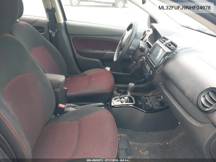 2022 Mitsubishi Mirage G4 Black Edition/Es/Le VIN: ML32FUFJ9NHF04978 Lot: 45652872
