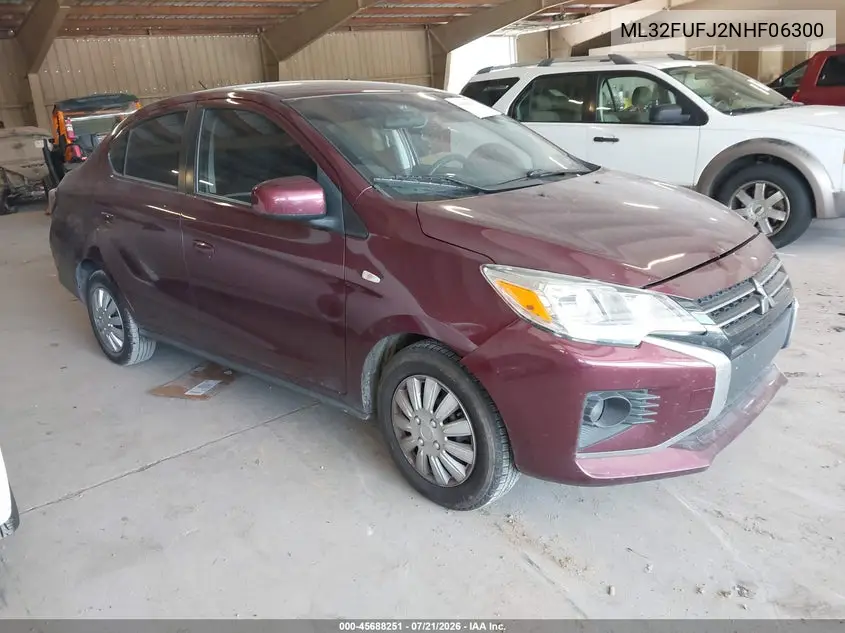 2022 Mitsubishi Mirage G4 Es VIN: ML32FUFJ2NHF06300 Lot: 45688251