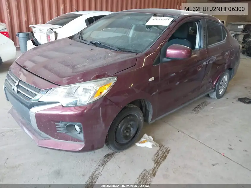 2022 Mitsubishi Mirage G4 Es VIN: ML32FUFJ2NHF06300 Lot: 45688251