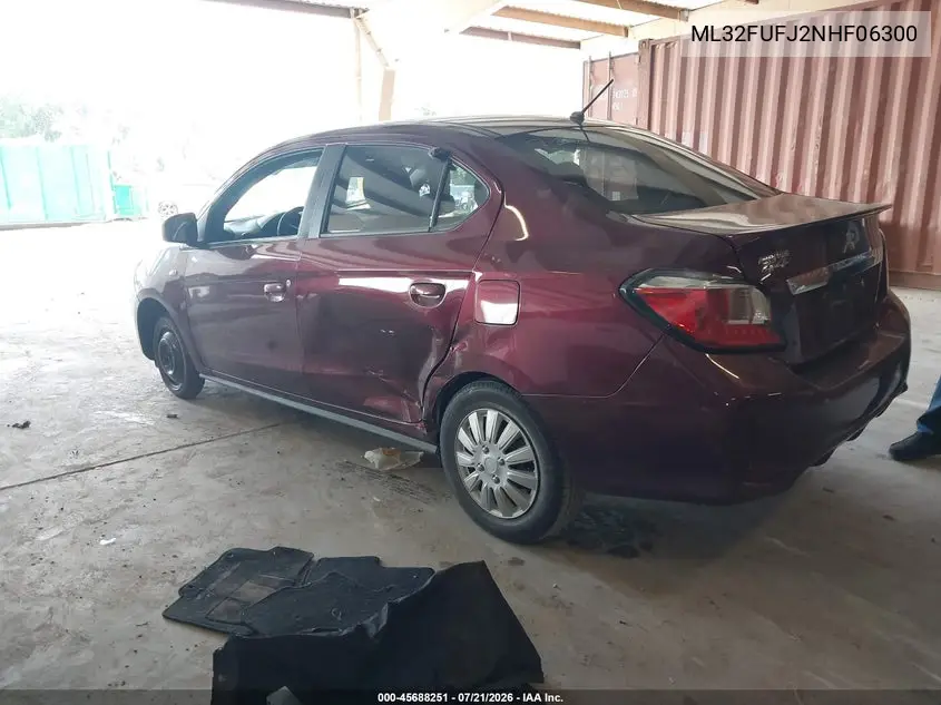 2022 Mitsubishi Mirage G4 Es VIN: ML32FUFJ2NHF06300 Lot: 45688251