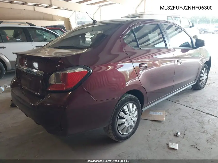 2022 Mitsubishi Mirage G4 Es VIN: ML32FUFJ2NHF06300 Lot: 45688251