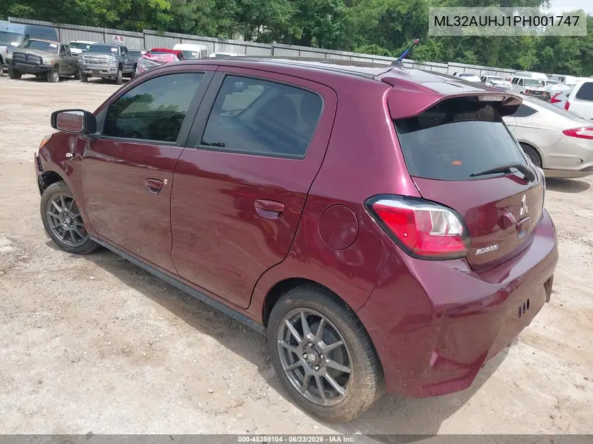 2023 Mitsubishi Mirage Es/Le VIN: ML32AUHJ1PH001747 Lot: 45398104