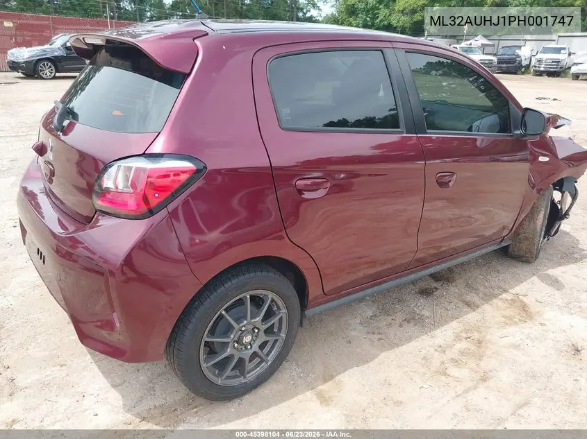 2023 Mitsubishi Mirage Es/Le VIN: ML32AUHJ1PH001747 Lot: 45398104