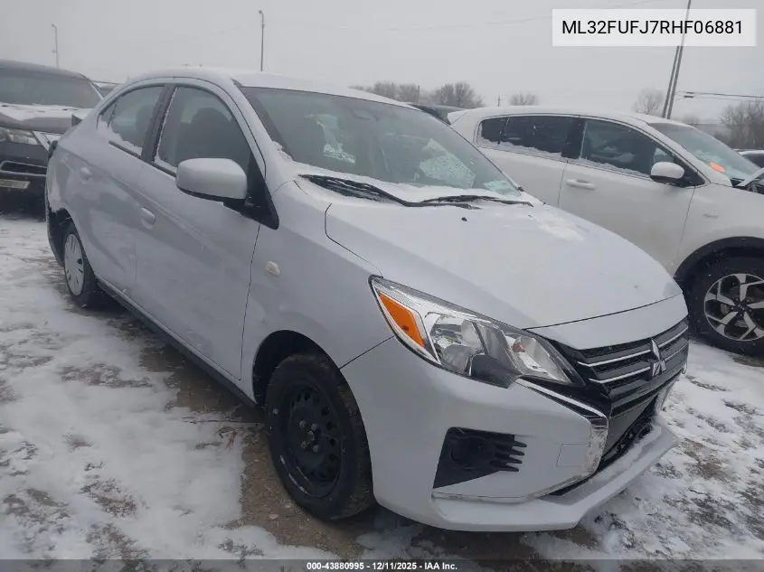 ML32FUFJ7RHF06881 2024 Mitsubishi Mirage G4 Es