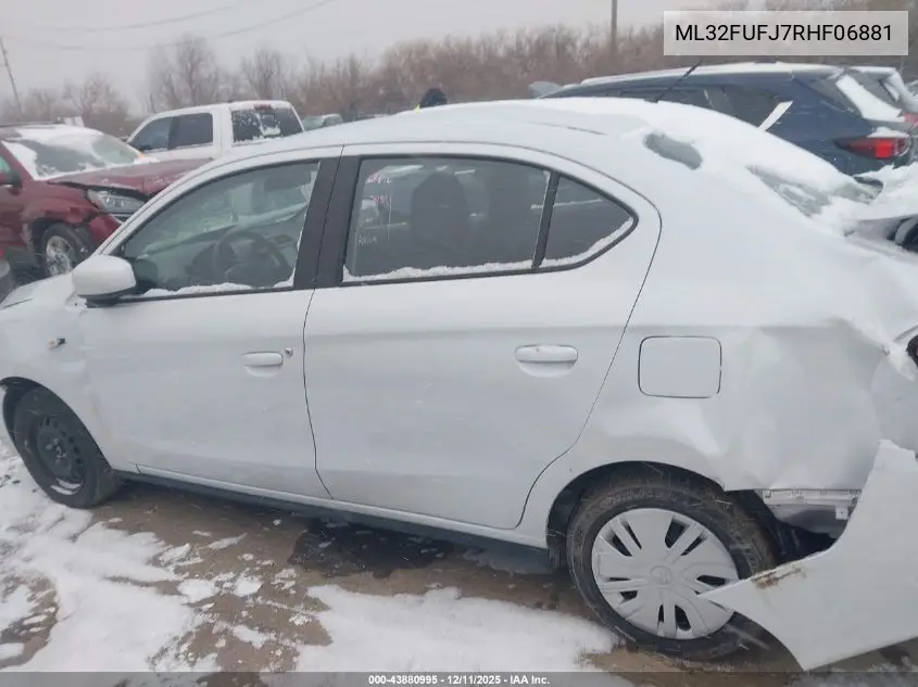 ML32FUFJ7RHF06881 2024 Mitsubishi Mirage G4 Es