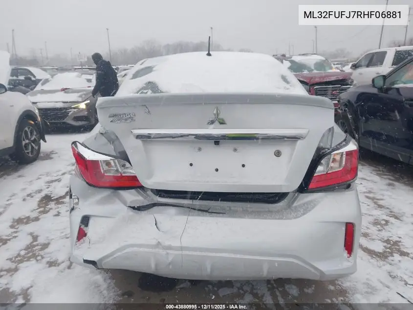 ML32FUFJ7RHF06881 2024 Mitsubishi Mirage G4 Es