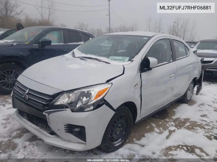 ML32FUFJ7RHF06881 2024 Mitsubishi Mirage G4 Es