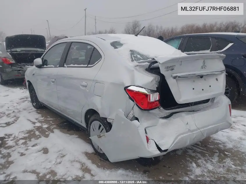 ML32FUFJ7RHF06881 2024 Mitsubishi Mirage G4 Es