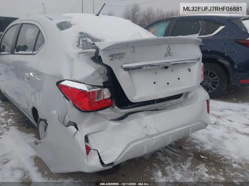 ML32FUFJ7RHF06881 2024 Mitsubishi Mirage G4 Es