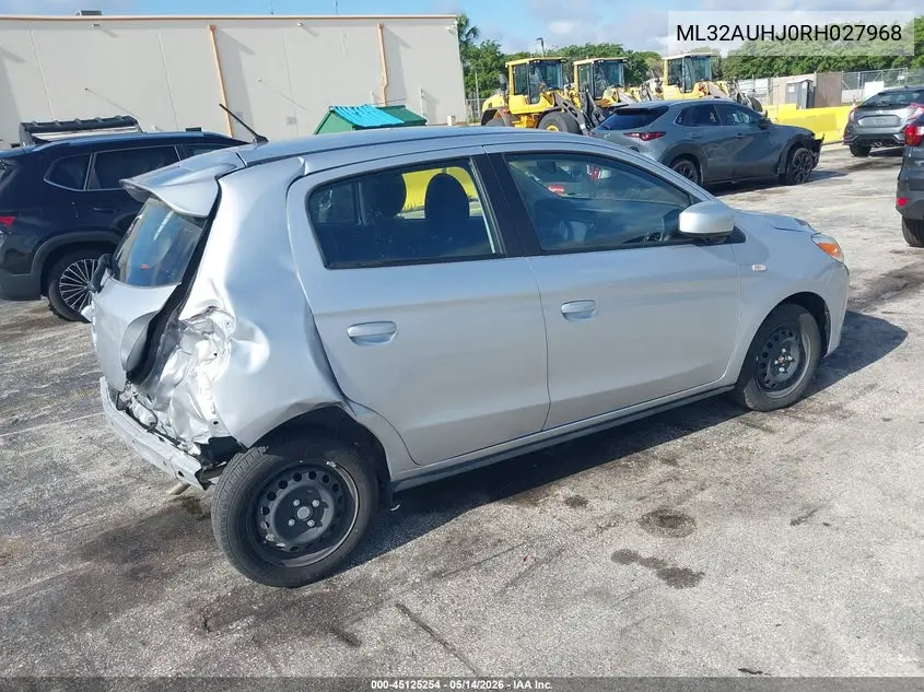 ML32AUHJ0RH027968 2024 Mitsubishi Mirage Es/Le