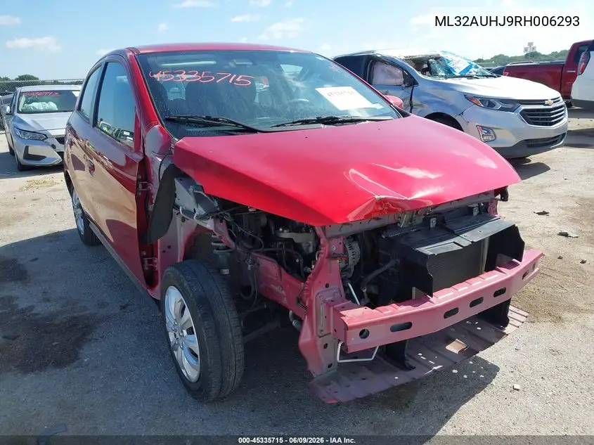 2024 Mitsubishi Mirage Es/Le VIN: ML32AUHJ9RH006293 Lot: 45335715