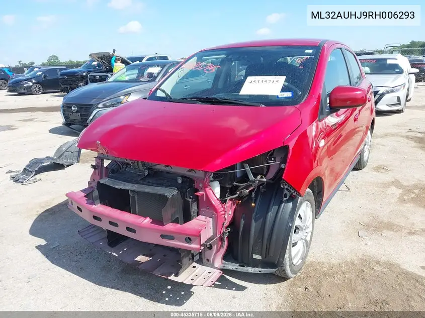2024 Mitsubishi Mirage Es/Le VIN: ML32AUHJ9RH006293 Lot: 45335715