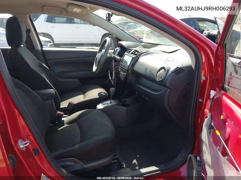 2024 Mitsubishi Mirage Es/Le VIN: ML32AUHJ9RH006293 Lot: 45335715