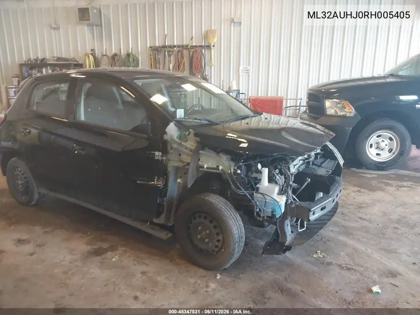 2024 Mitsubishi Mirage Es VIN: ML32AUHJ0RH005405 Lot: 45347531