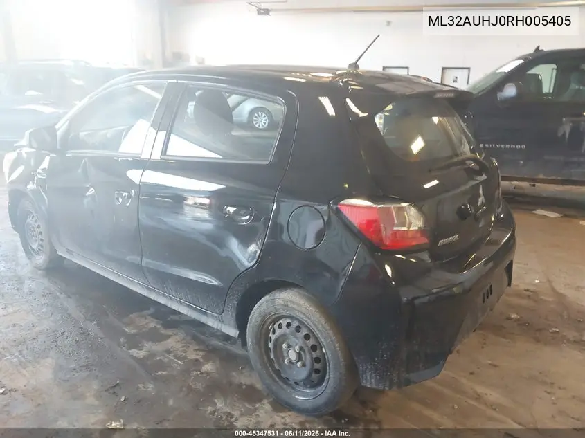 2024 Mitsubishi Mirage Es VIN: ML32AUHJ0RH005405 Lot: 45347531