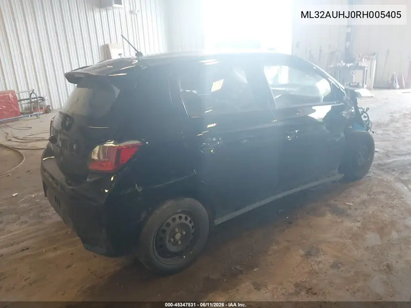 2024 Mitsubishi Mirage Es VIN: ML32AUHJ0RH005405 Lot: 45347531