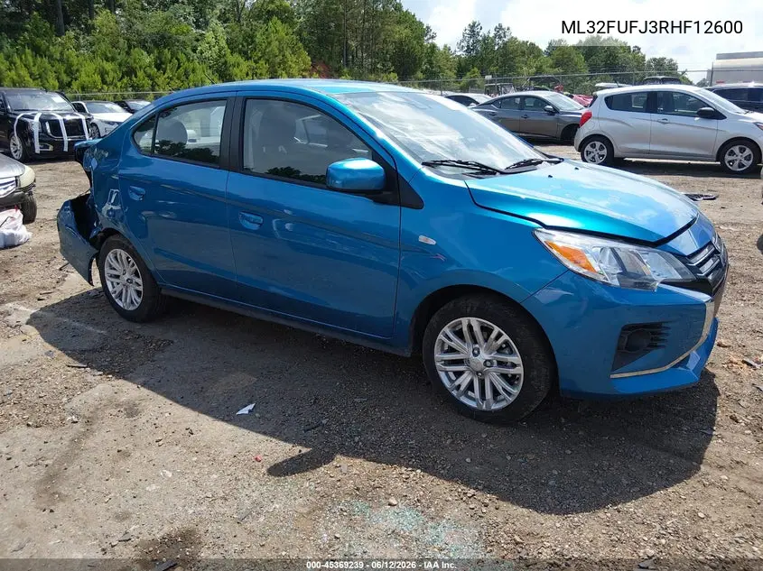 2024 Mitsubishi Mirage G4 Le VIN: ML32FUFJ3RHF12600 Lot: 45369239