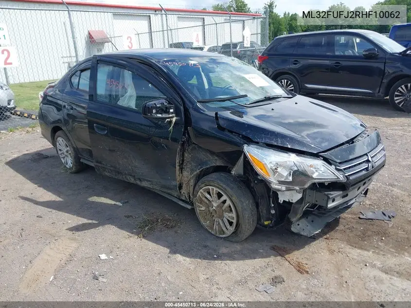 2024 Mitsubishi Mirage G4 Le VIN: ML32FUFJ2RHF10062 Lot: 45450713