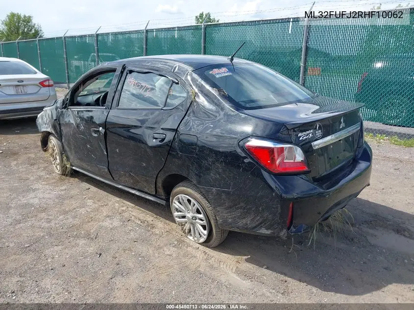2024 Mitsubishi Mirage G4 Le VIN: ML32FUFJ2RHF10062 Lot: 45450713